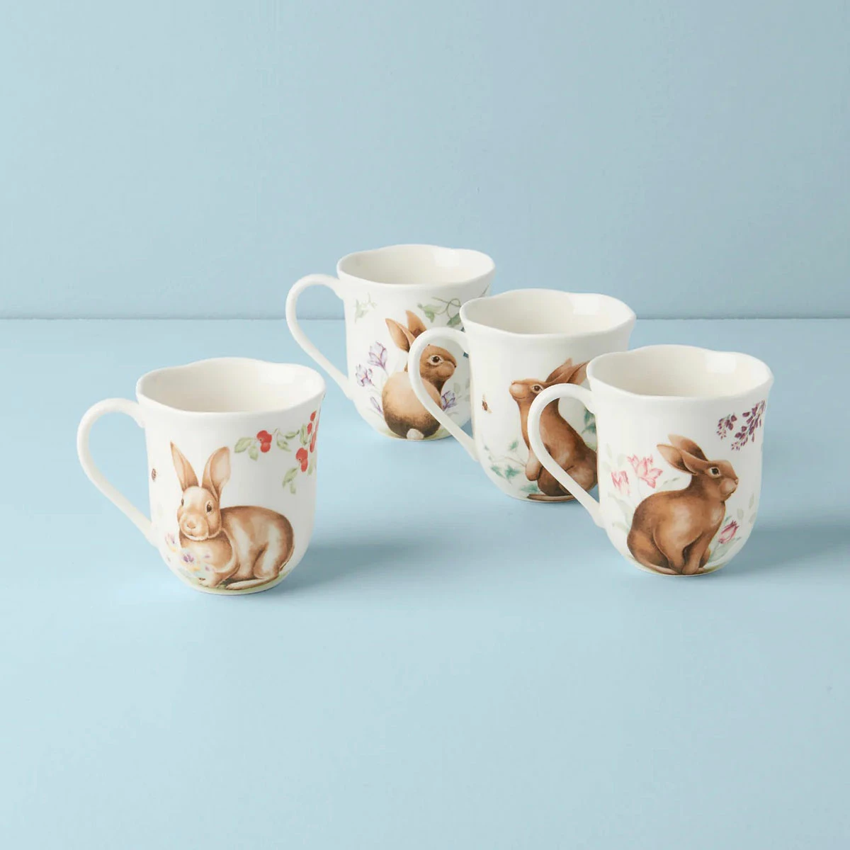 Lenox Butterfly Meadow Bunny Mugs, Set Of 4, Assorted 2 Lenox Butterfly Meadow Bunny Mugs, Set Of 4, Assorted - Image 2