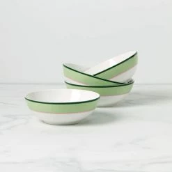 Kate Spade, Lenox Make It Pop All Purpose 6.25" Bowl Set Of 4 Green, Pink