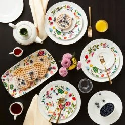 Lenox Kate Spade, Garden Floral 7" Accent Plate Set Of 4 5 Lenox Kate Spade, Garden Floral 7" Accent Plate Set Of 4 -wine set shop 894611L a3