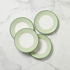 Kate Spade, Lenox Make It Pop Accent Plate Set Of 4 Green, Pink