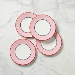 Kate Spade, Lenox Make It Pop Accent Plate Set Of 4 Pink, Blue