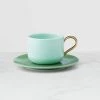 Kate Spade, Lenox Make It Pop Cup, Saucer Green, Light Green -wine set shop 894615L a1