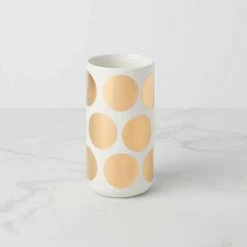 Lenox Kate Spade, On The Dot Gold Dot 8" Vase