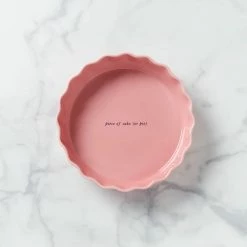 Kate Spade, Lenox Make It Pop "Piece Of Cake Or Pie?" 11" Round Baking Dish Pink