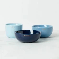 Kate Spade, Lenox Make It Pop Prep Bowls Set Of 3 Shades Of Blue