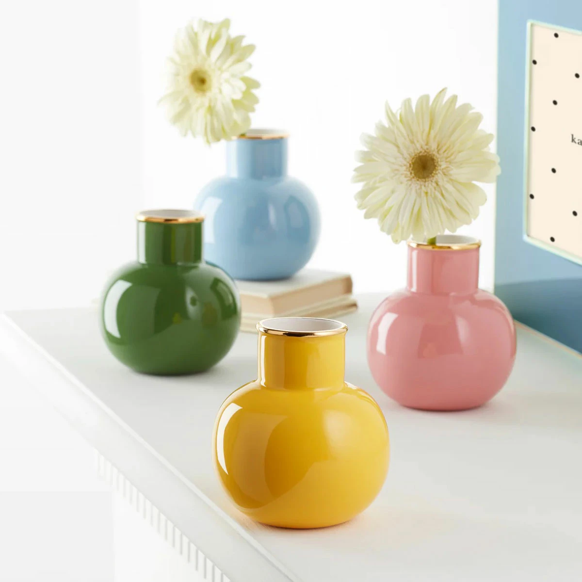 Kate Spade, Lenox Make It Pop 4.25" Vase Yellow 2 Kate Spade, Lenox Make It Pop 4.25" Vase Yellow - Image 2