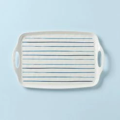 Lenox Blue Bay Melamine 20" Handled Platter