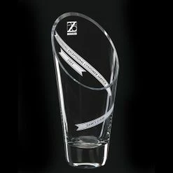 Crystal Blanc, Personalize! Aspire Crystal Vase 10.5"