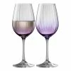 Belleek Pottery LTD Galway Erne Wine Glasses In Amethyst, Pair -wine set shop G324002 a1