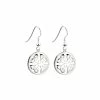 Cashs Crystal Cashs Ireland, Sterling Silver Round Trinity Knot Pierced Earrings Pair -wine set shop S33390C a1