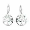 Cashs Crystal Cashs Ireland, Rhodium And Crystal Tree Of Life Earrings 9 Cashs Crystal Cashs Ireland, Rhodium And Crystal Tree Of Life Earrings -wine set shop S33907RC a1