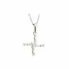 Cashs Crystal Cashs Ireland, Sterling Silver St. Brigid's Small Cross Pendant Necklace -wine set shop S44402C a1