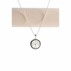 Cashs Crystal Cashs Ireland, Sterling Silver And Connemara Marble Tree Of Life Necklace