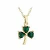 Cashs Crystal Cashs Ireland, Gold-Plated Small Shamrock And Crystal Pendant Necklace -wine set shop S45768C a1