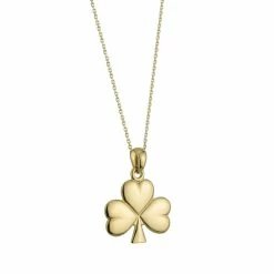 Cashs Crystal Cashs Ireland, 18K Gold-Plated Shamrock Pendant Necklace