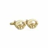 Cashs Crystal Cashs Ireland, Gold Plated Claddagh Cufflinks Pair -wine set shop S6412C a1