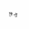 Cashs Crystal Cashs Ireland, Sterling Silver Manach Cross Pierced Earrings Pair -wine set shop SE061C a1