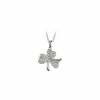 Cashs Crystal Cashs Ireland, Crystal Pave And Rhodium Shamrock Pendant Necklace -wine set shop TDS4150C a1