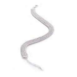 Cashs Crystal Cashs Ireland, Sterling Silver Diamante Soft Crystal Bracelet