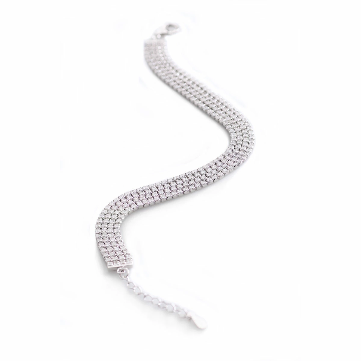 Cashs Crystal Cashs Ireland, Sterling Silver Diamante Soft Crystal Bracelet 1 Cashs Crystal Cashs Ireland, Sterling Silver Diamante Soft Crystal Bracelet