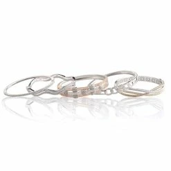 Cashs Crystal Cashs Ireland, Crystal Pave Sterling Silver Double Wave Hinged Bracelet -wine set shop YGB041C a3